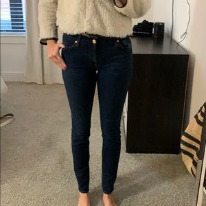 Dark Mid-Rise 7 for all mankind Skinny Jeans